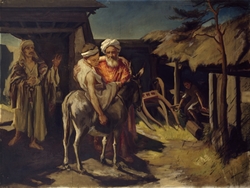 The Good Samaritan Helping the Wounded Man off the Donkey