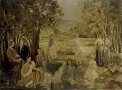 A Group of Figures Resting in a Landscape