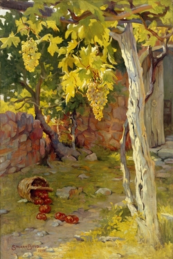 Landscape with Grapes and Apples