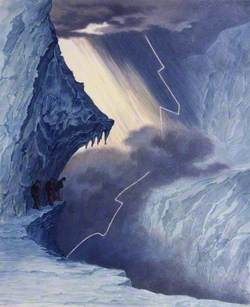 The Ascent of Mont Blanc by John Auldjo's Party in 1827: Sheltering during a Storm