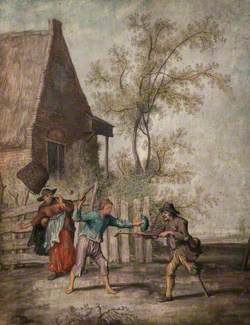 Two Frisian Beggars Fighting