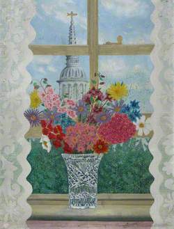 Flowers and a Church