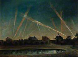 Wanstead Flats during a German Air Raid