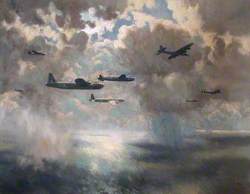Bombers Escorted by Fighters on a Daylight Sweep over the Channel