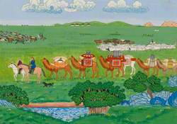 Nomads Transporting Their Ger