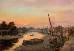 Kew, Surrey, at Sunset, Kew Bridge