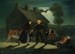 The Meeting of Wellington and Blucher at La Belle Alliance after the Battle of Waterloo, 18 June 1815