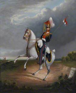 A Mounted Cavalryman of the 9th Lancers, c.1827