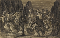 Jason Defends the Golden Fleece from the Skeleton Army