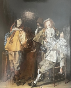 A Madame with Four Soldiers in an Interior