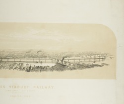Lithograph, Thames Viaduct Railway