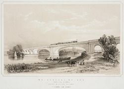 Railway print. 'Maidenhead Bridge' by E. T. Dolby