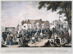 Lithograph, coloured, [The Throckmorton Coat]