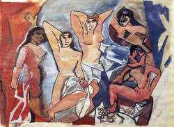 Pastiche: Picasso's 'Les demoiselles d'Avignon'