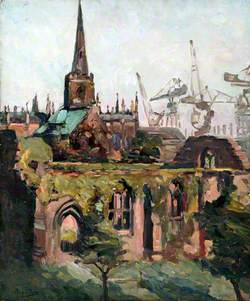 View of Birkenhead Priory, Wirral