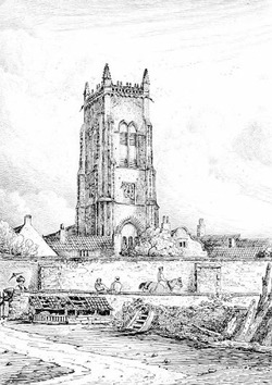 N.W. View of the Tower of Cromer Church
