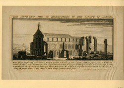 The South West View of Binham Priory, in the County of Norfolk