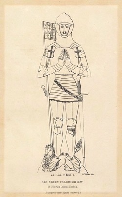 Brass for Sir Simon Felbrigg, in Felbrigg Church, Norfolk