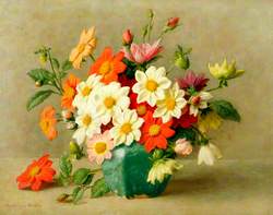 Dahlias and Rosebuds