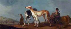 Three Hounds with Sportsman, a Hunt to the Left