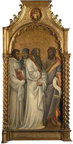 Saints Bernard, Scholastica, Benedict and John the Baptist: Main Tier Left Panel
