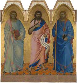 Saint John the Baptist with Saint John the Evangelist (?) and Saint James