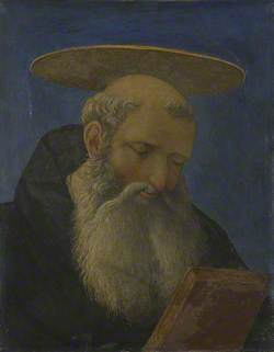 Head of a Tonsured, Bearded Saint