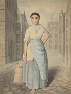 Edinburgh Milkmaid with Butter Churn