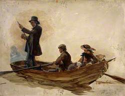 Reverend Thomas Guthrie (1803–1873), Preacher and Philanthropist with his Children, Patrick and Anne, Fishing on Lochlee