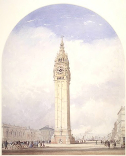 Proposed Albert Memorial Clock Tower, Belfast (c1869)