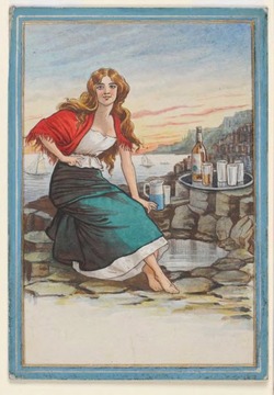Girl Selling Whiskey at the Giants Well at the Causeway