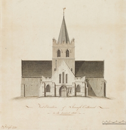 West Elevation of Armagh Cathedral in its Present State