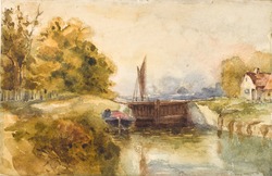 Moneypenny's Lock on the Newy Canal near Portadown around the Turn of the Century