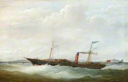 The Sail Paddle Steamer 'Dolphin' Offshore