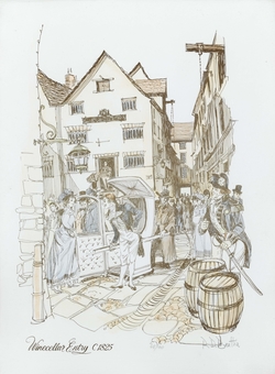Old Belfast, Winecellar Entry, c.1825