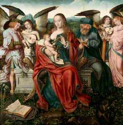Holy Family with Music-Making Angels