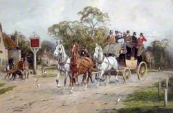 A Coach Passing the 'King's Arms'