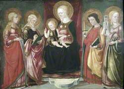 Virgin and Child Enthroned with Saints Mary Magdalen, John the Evangelist, Paul and Barbara