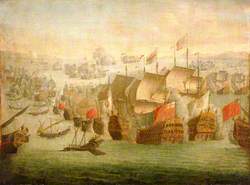 The Battle of Malaga, 13 August 1704