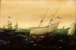 A Dutch Ship Close-Hauled