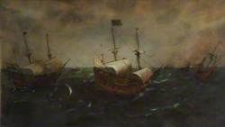 Dutch Ships Running Before the Wind