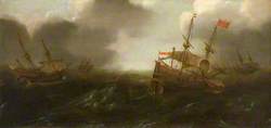 English and Dutch Ships in a Heavy Sea
