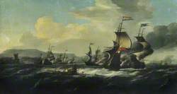 A Battle between the Dutch and Barbary Pirates near the Coast