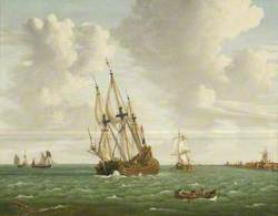 A Dutch Whaler Close-Hauled in a Breeze
