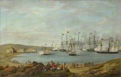 The International Squadron, Carrying Prince Otto of Bavaria to Become King of Greece, Firing a Salute off Nafplio, February 1833