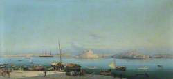 The Mediterranean Fleet at Malta, June 1876: HMS 'Sultan', 'Hibernia', 'Devastation' and 'Helicon' in Harbour