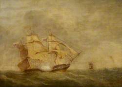 HMS 'Pique' Carrying Away Her Rudder