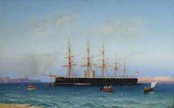 HMS 'Agincourt' at Malta