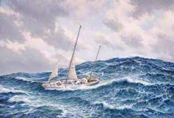 The Yacht 'Gypsy Moth IV' Running before a Heavy Quartering Sea