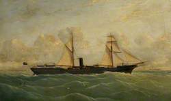 The Brigantine-Rigged Steamship 'Teuton'